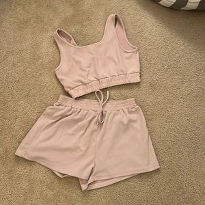 light pink pajama set